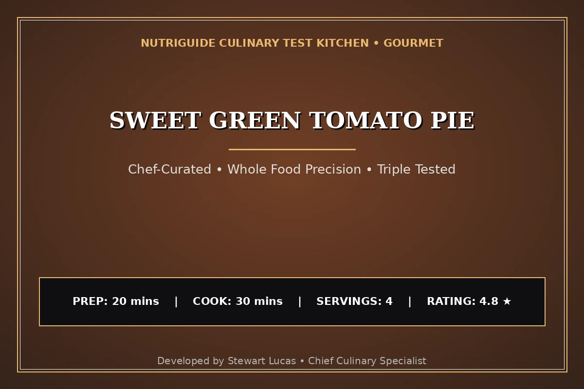 Sweet Green Tomato Pie