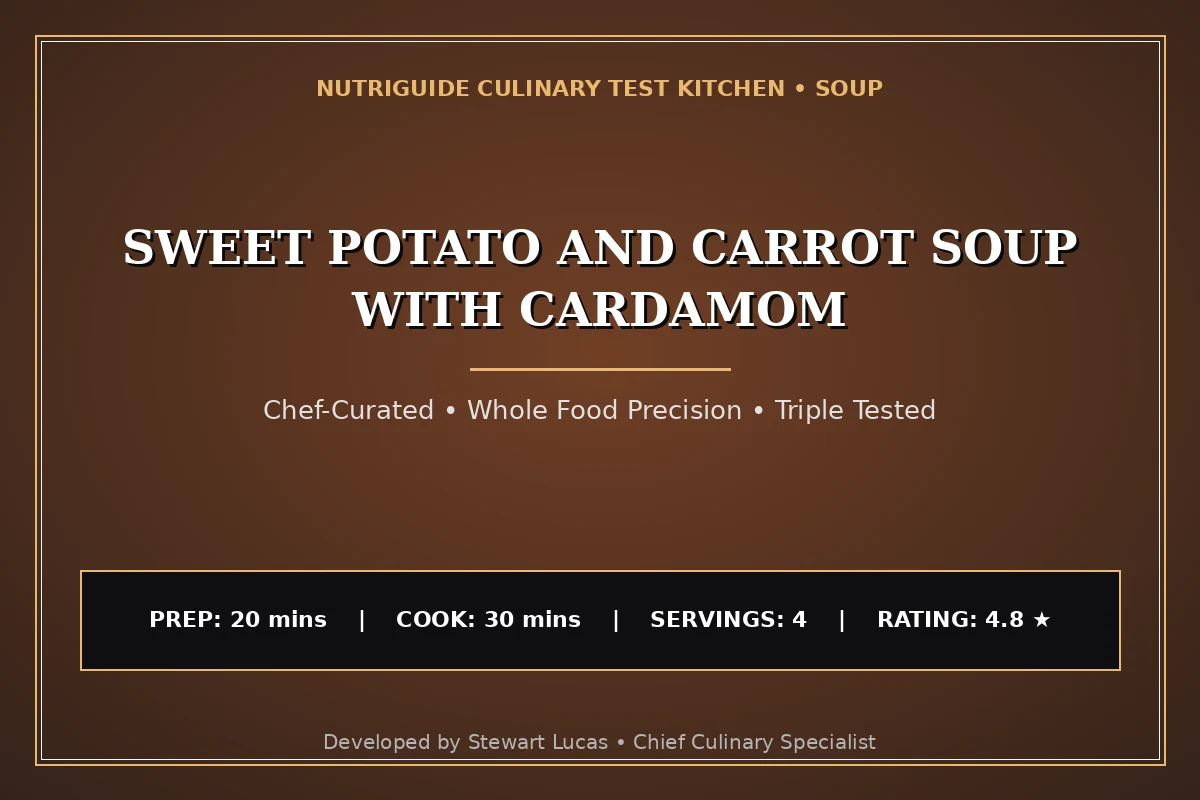Sweet Potato And Carrot Soup With Cardamom