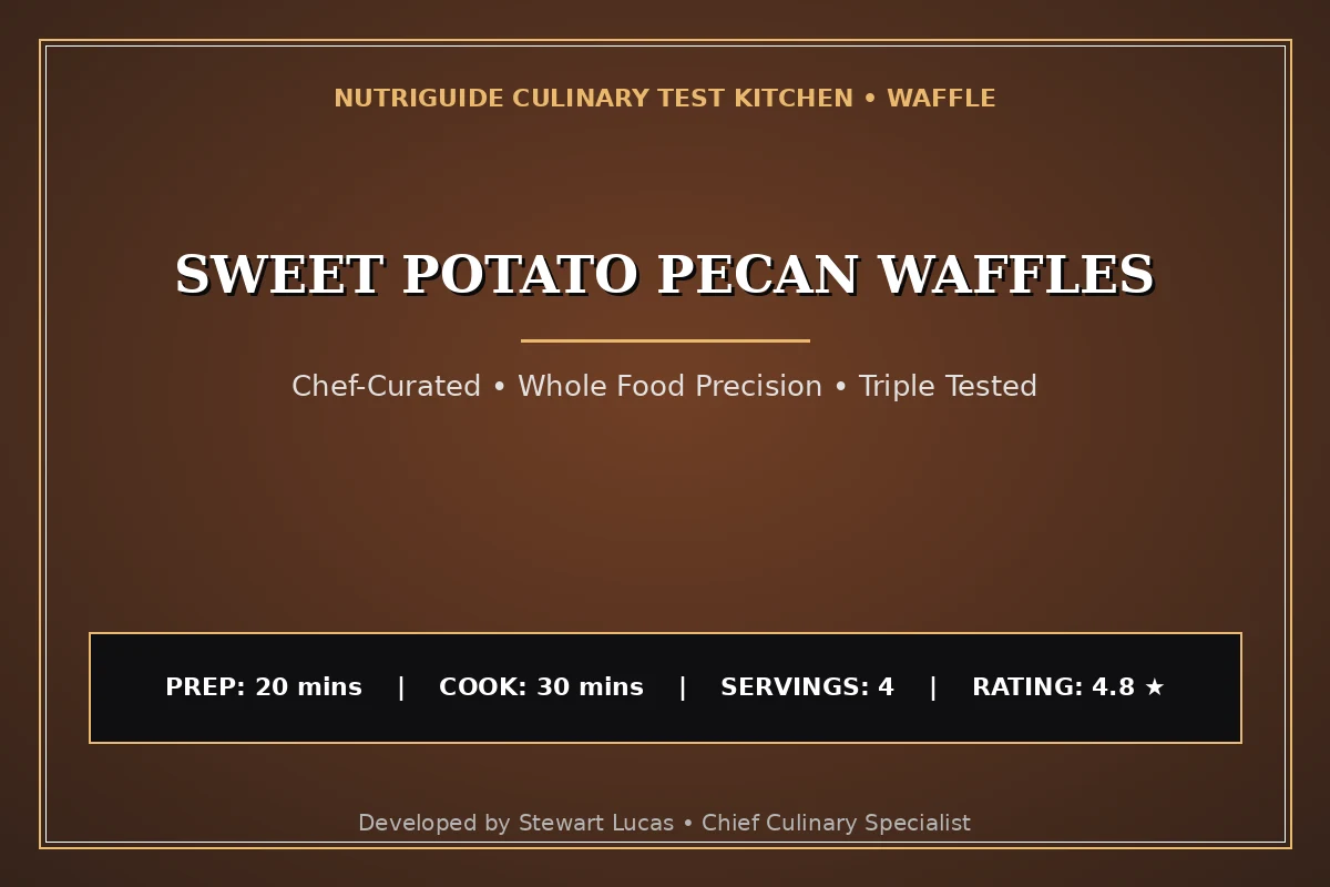 Sweet Potato Pecan Waffles