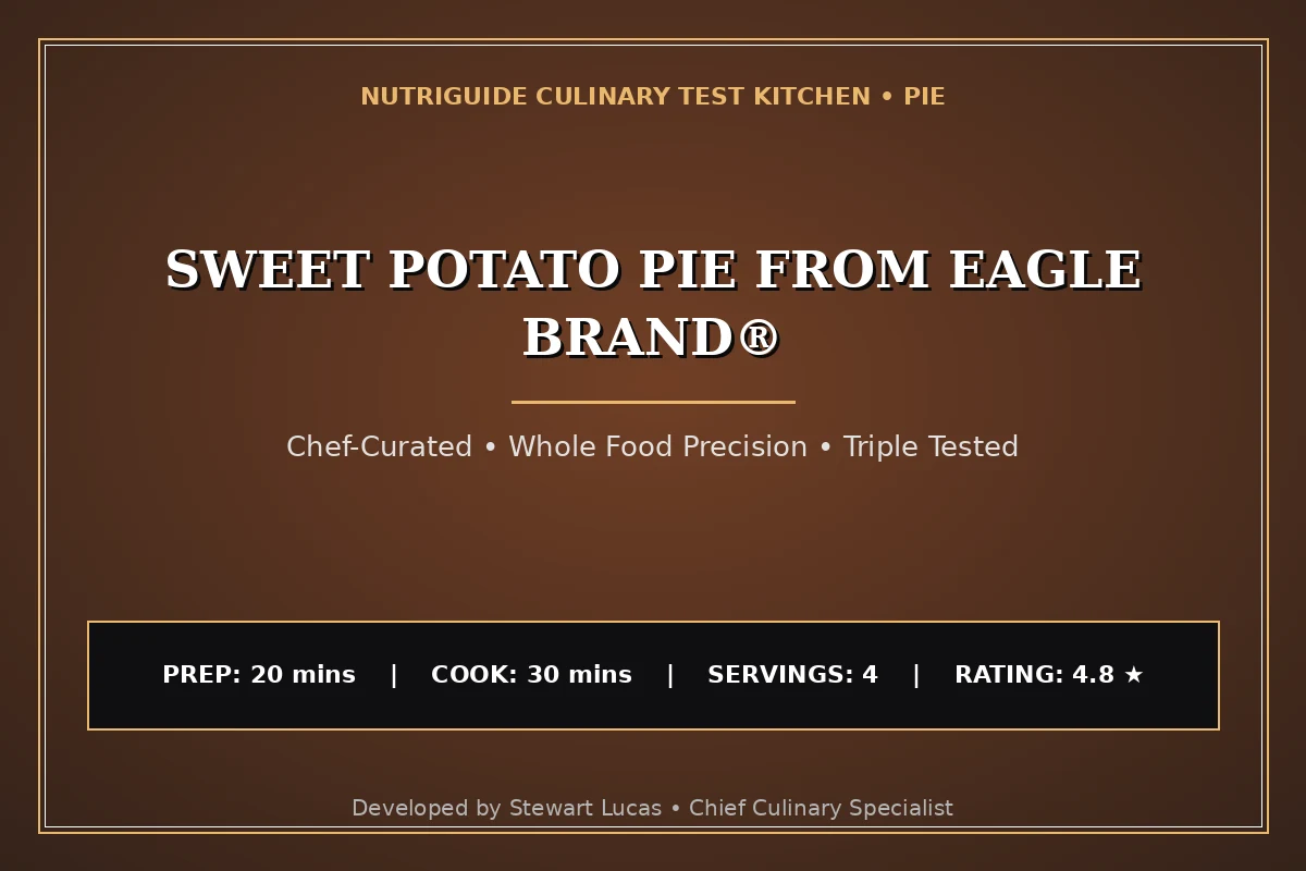 Sweet Potato Pie From Eagle Brand®