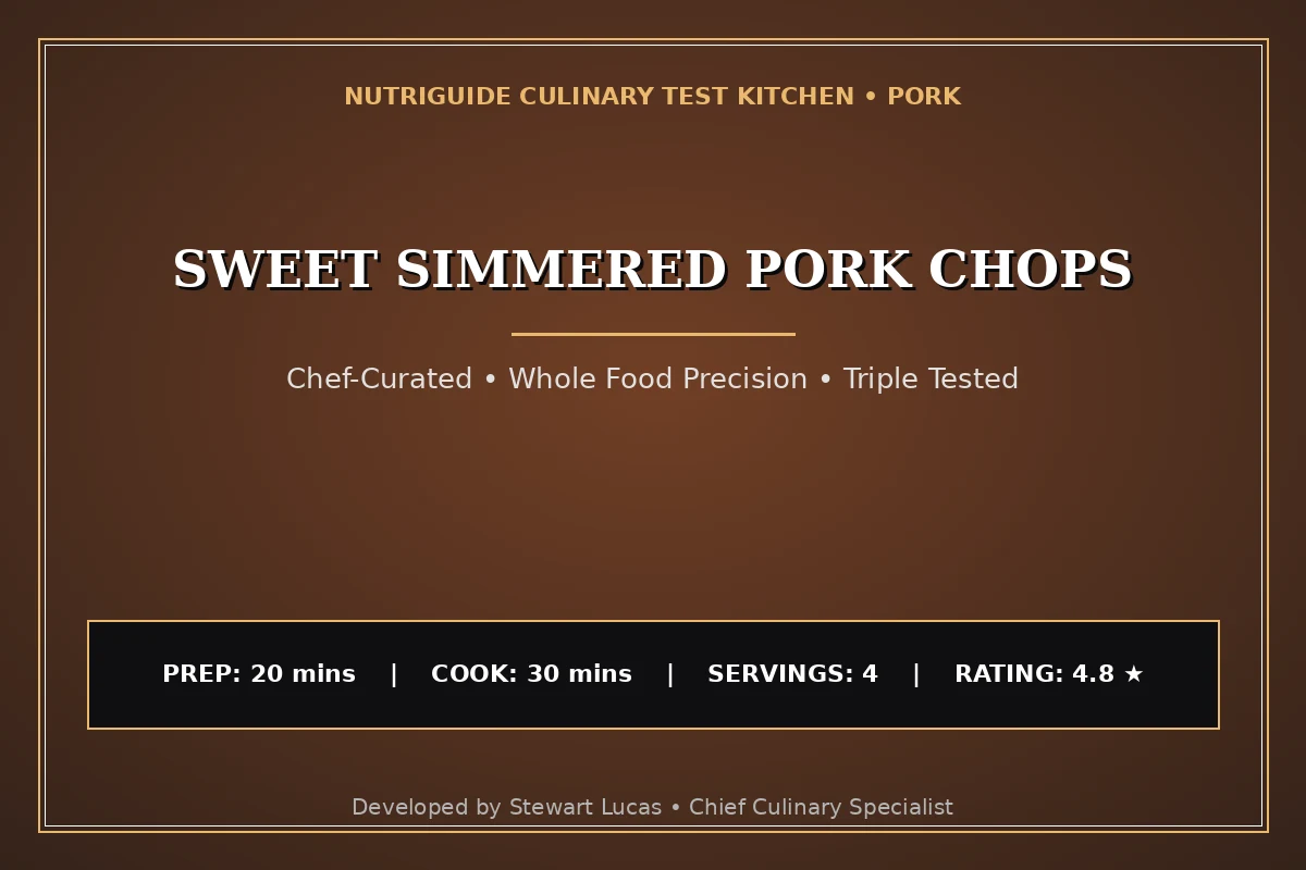Sweet Simmered Pork Chops