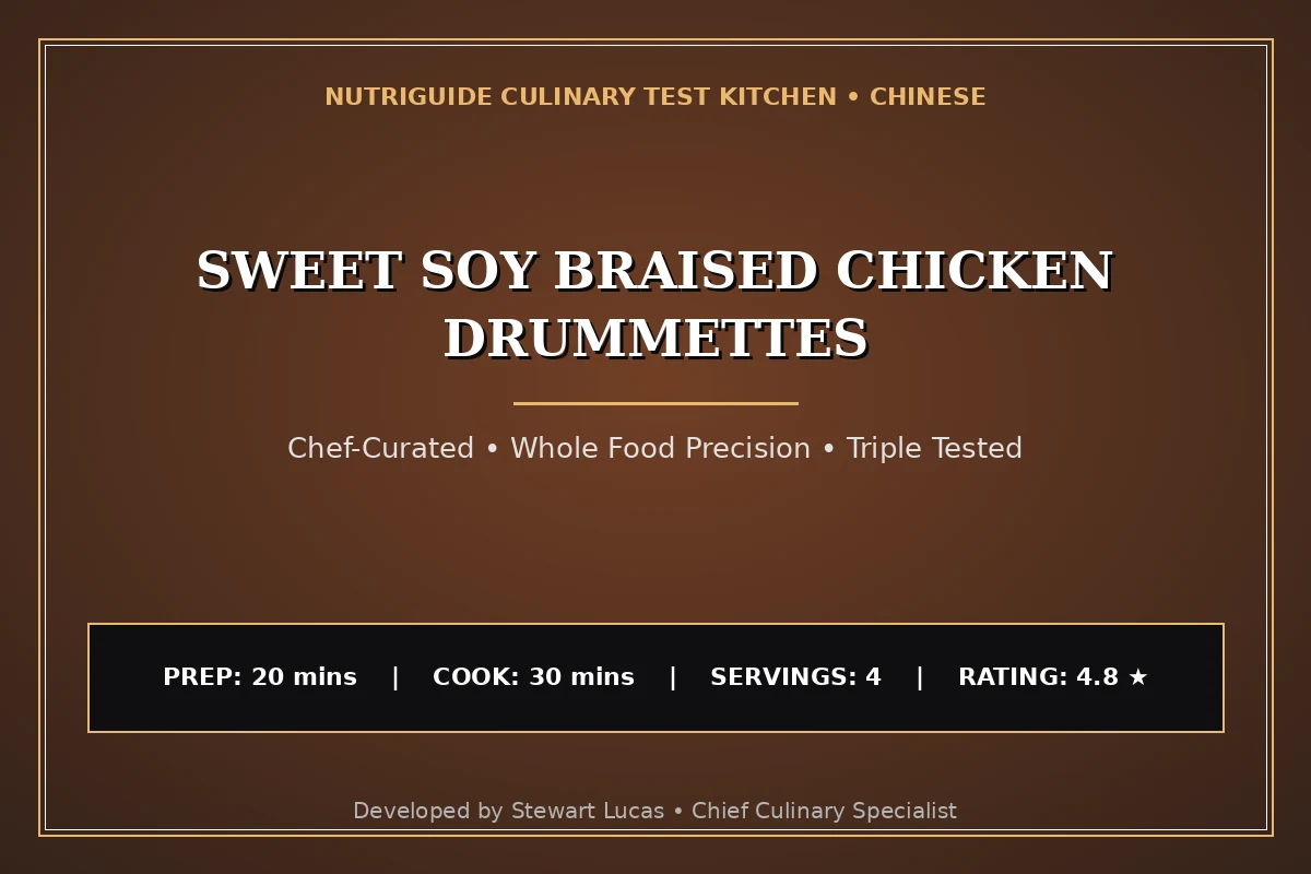 Sweet Soy Braised Chicken Drummettes