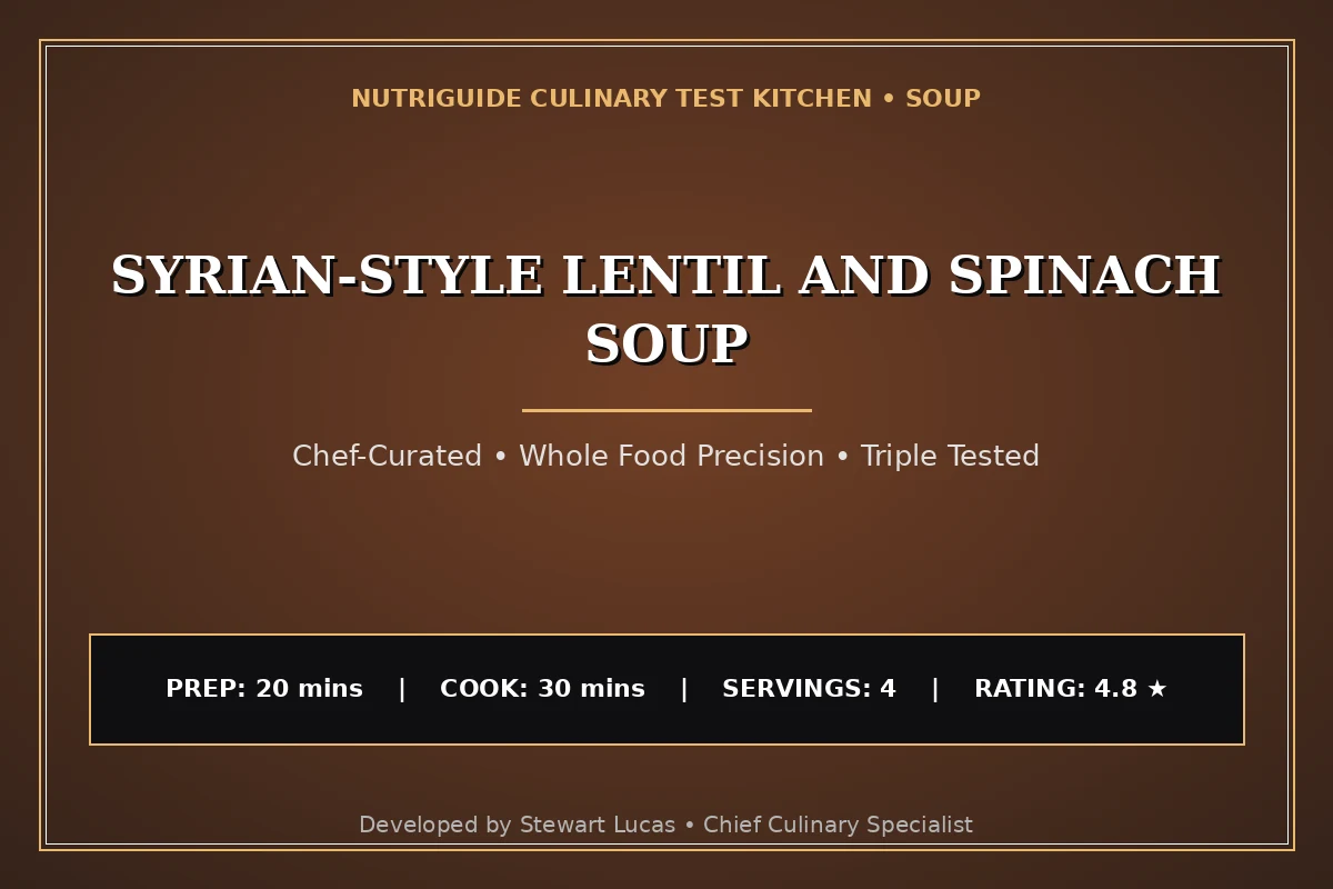 Syrian-Style Lentil And Spinach Soup