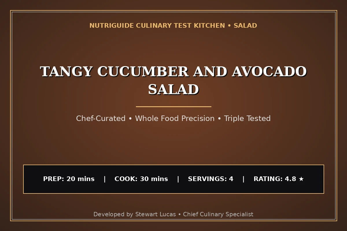 Tangy Cucumber And Avocado Salad