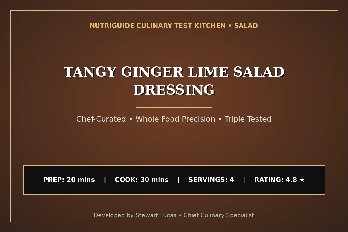 Tangy Ginger Lime Salad Dressing