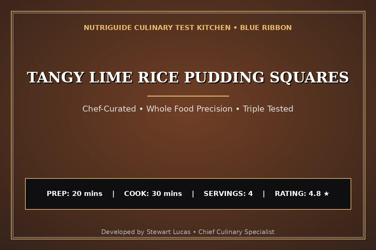 Tangy Lime Rice Pudding Squares