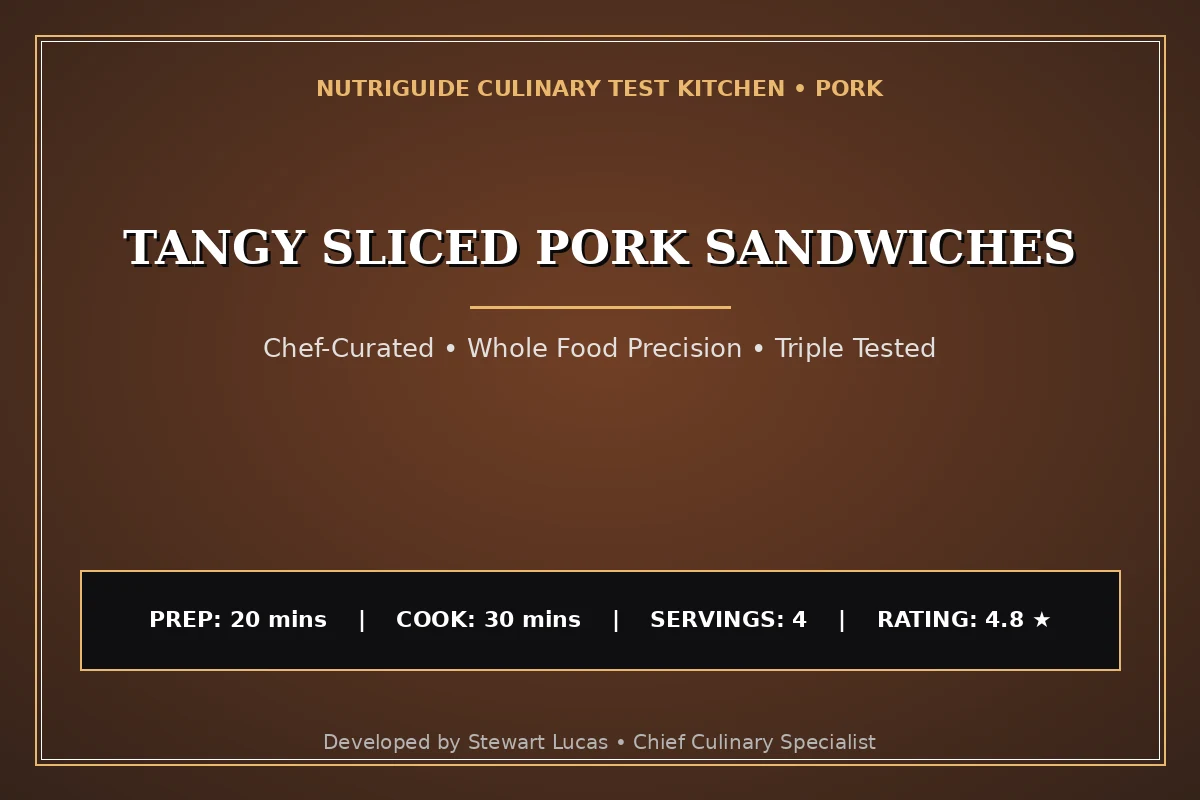 Tangy Sliced Pork Sandwiches