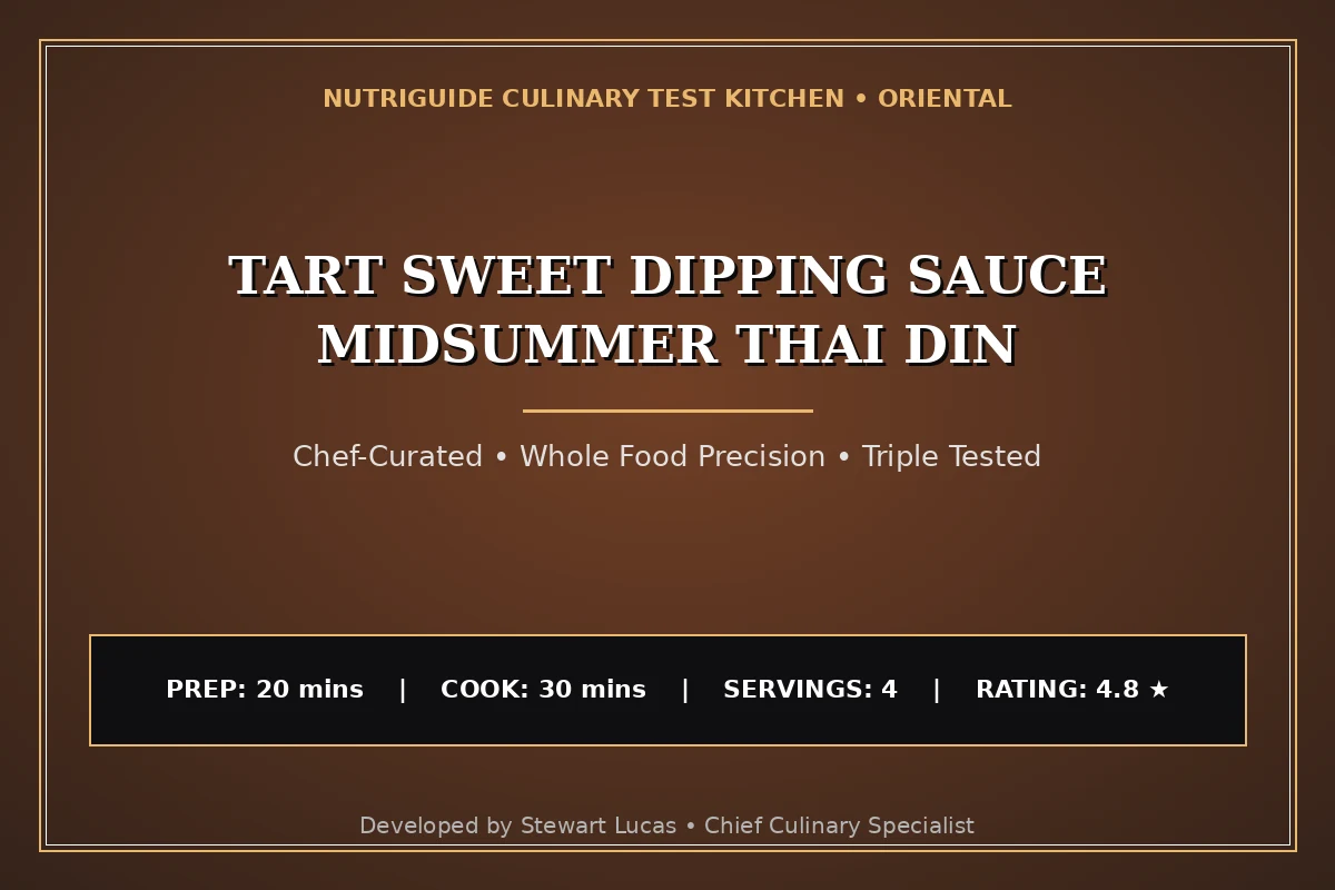 Tart Sweet Dipping Sauce Midsummer Thai Din