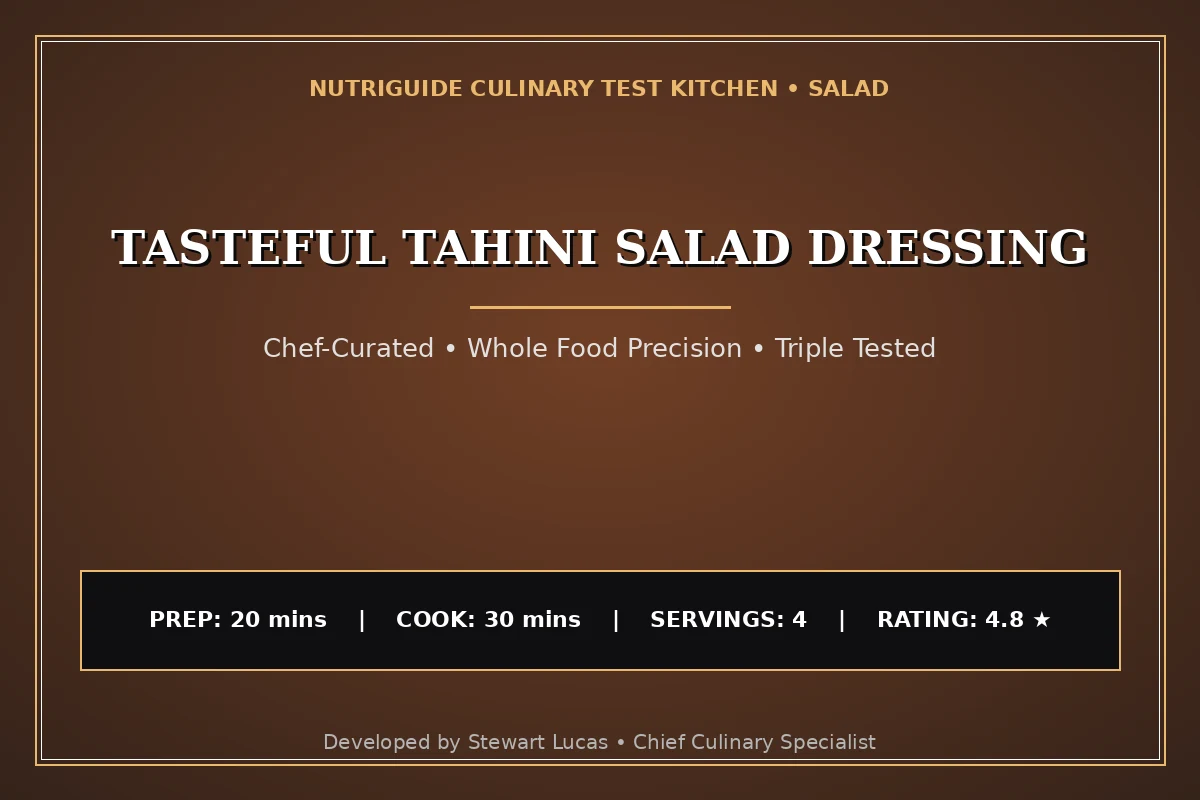 Tasteful Tahini Salad Dressing