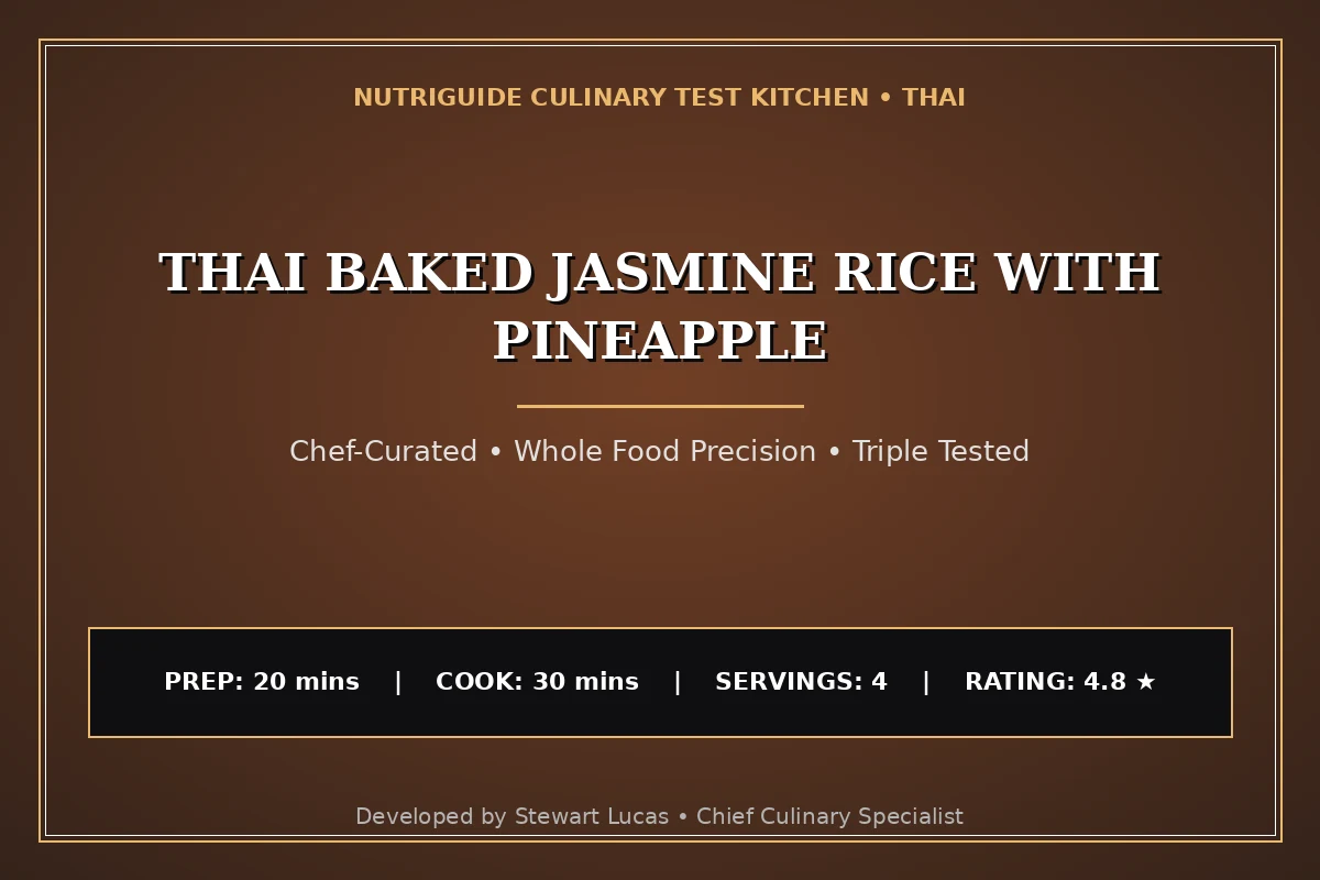 Thai Baked Jasmine Rice With Pineapple