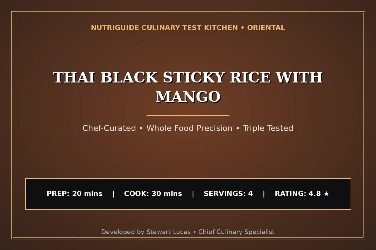 Thai Black Sticky Rice With Mango