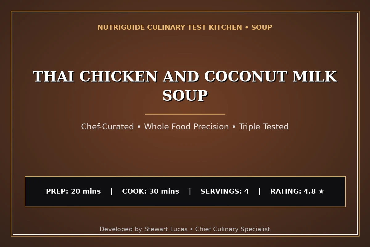Thai Chicken And Coconut Milk Soup