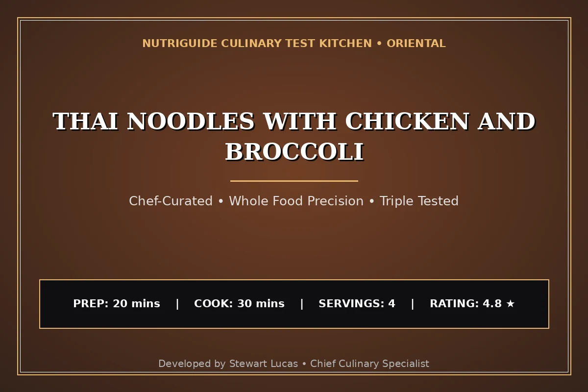 Thai Noodles With Chicken And Broccoli