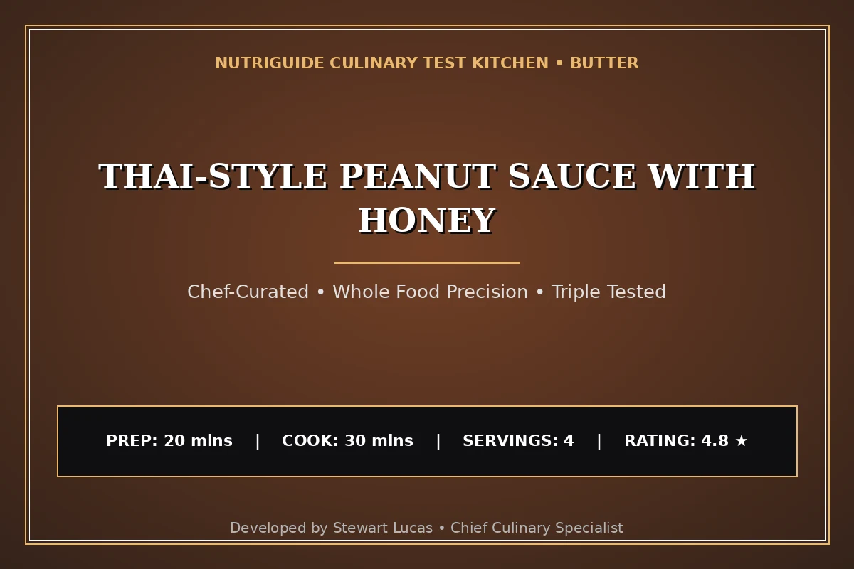 Thai-Style Peanut Sauce With Honey