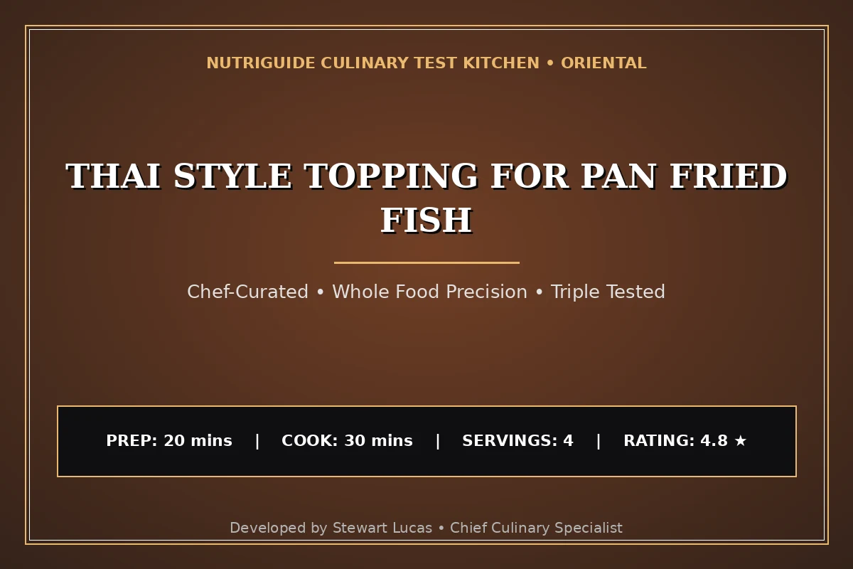 Thai Style Topping For Pan Fried Fish