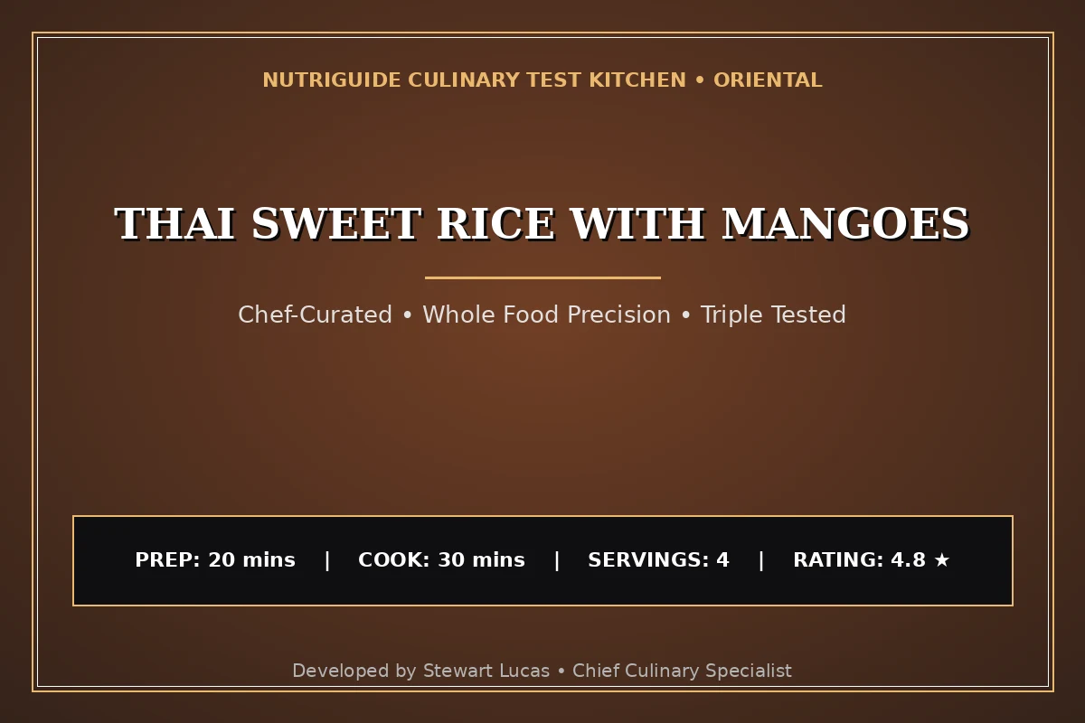 Thai Sweet Rice With Mangoes
