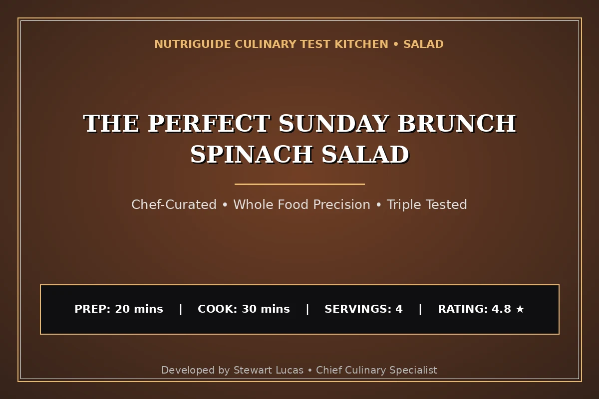 The Perfect Sunday Brunch Spinach Salad
