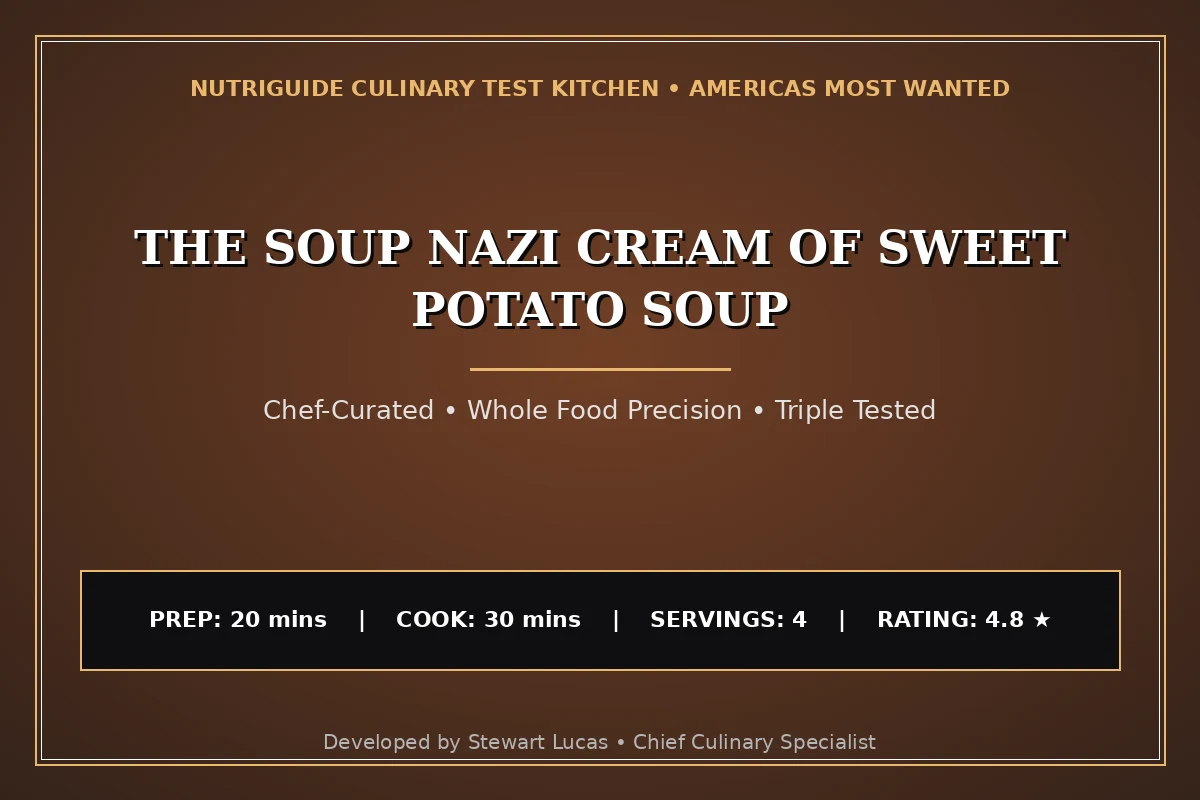 The Soup Nazi Cream Of Sweet Potato Soup
