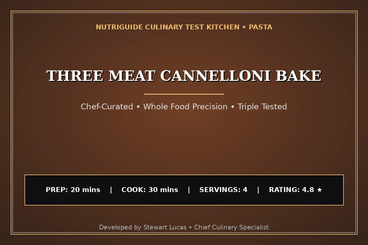 Three Meat Cannelloni Bake