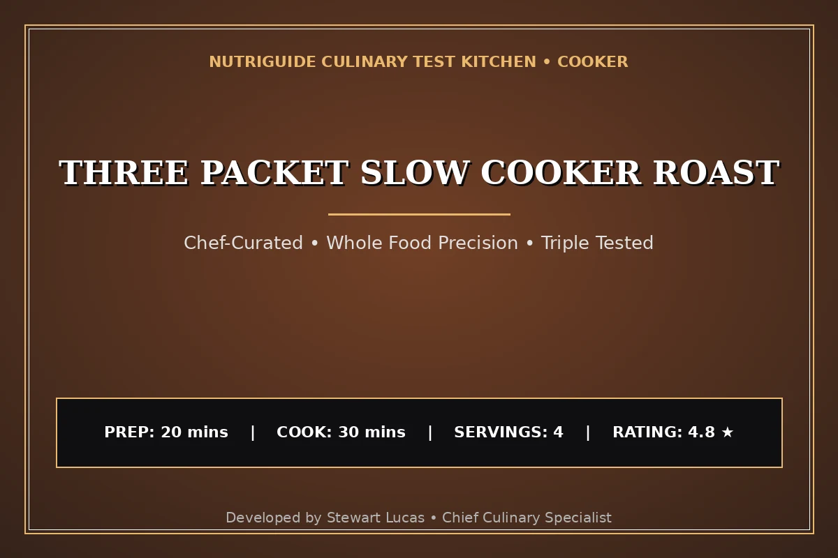 Three Packet Slow Cooker Roast