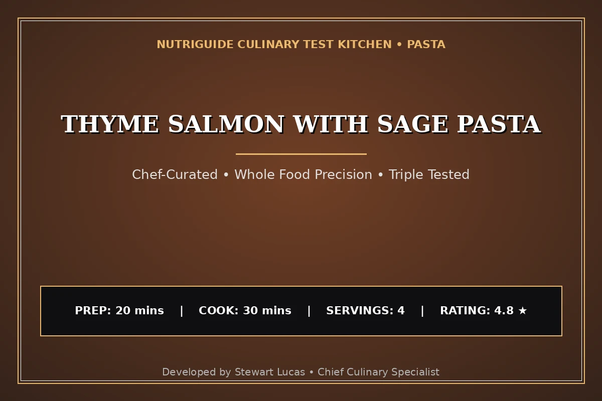 Thyme Salmon With Sage Pasta