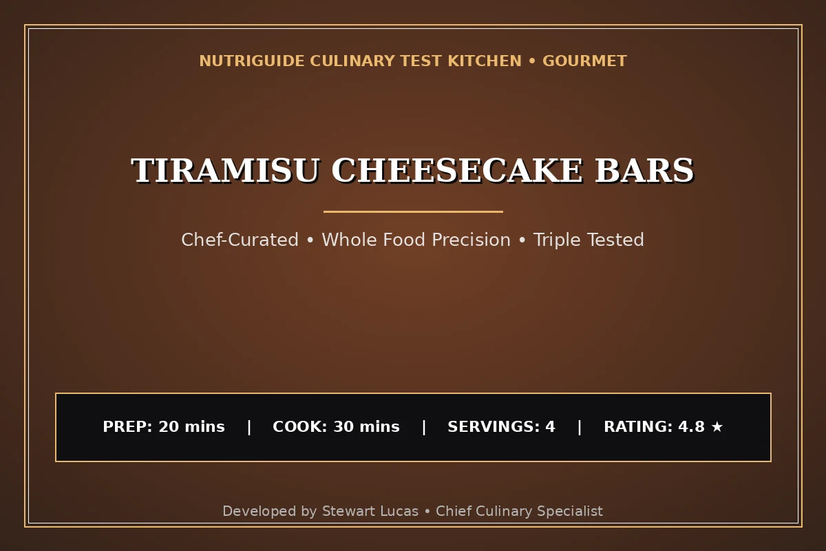 Tiramisu Cheesecake Bars
