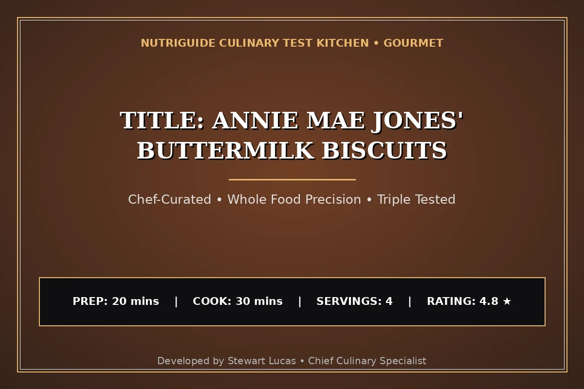 Title: Annie Mae Jones' Buttermilk Biscuits