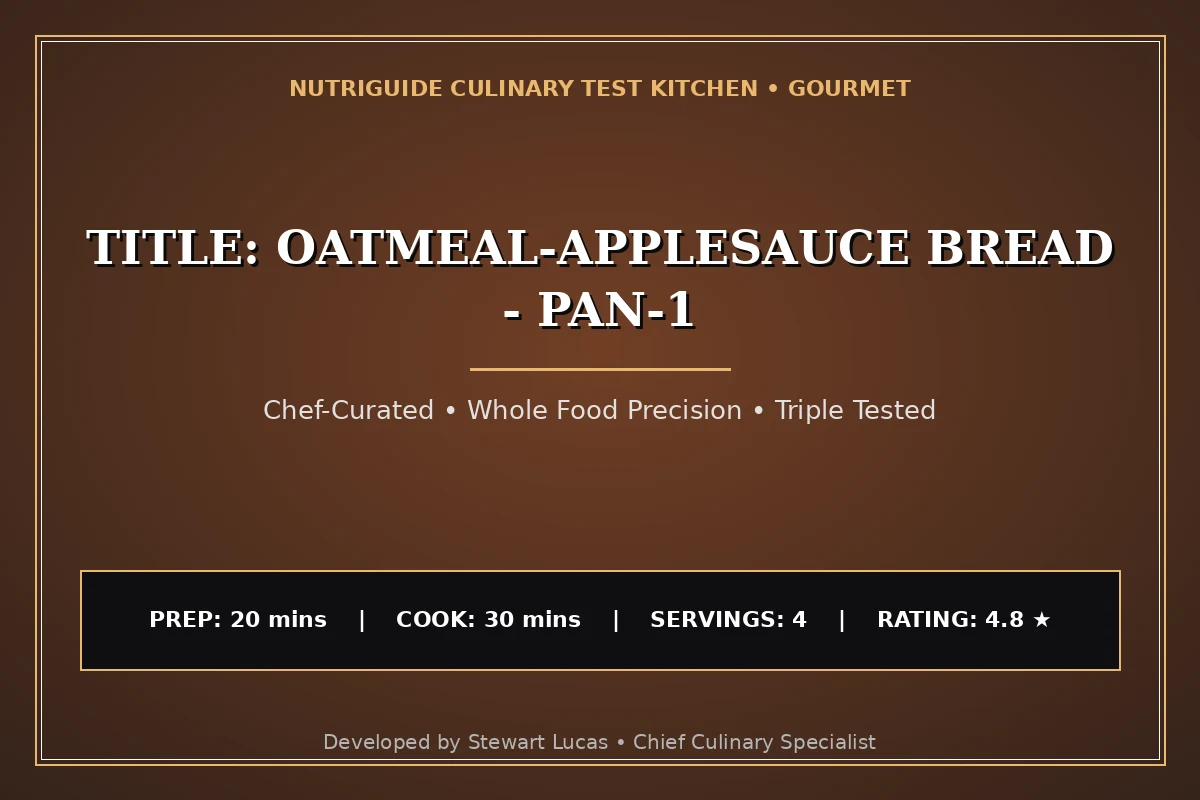 Title: Oatmeal-Applesauce Bread - Pan-1