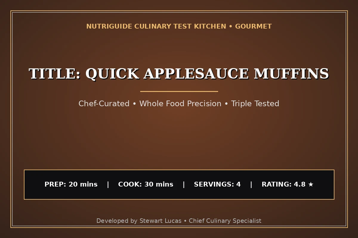 Title: Quick Applesauce Muffins