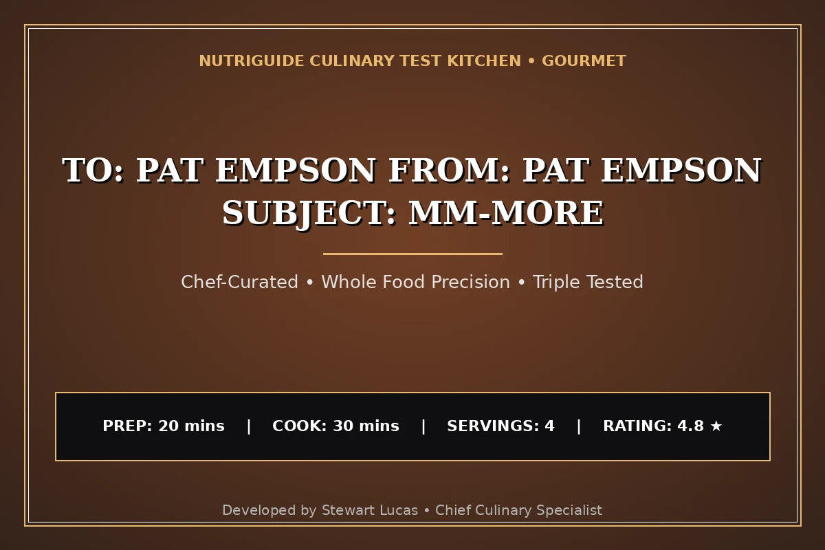 To: Pat Empson From: Pat Empson Subject: Mm-More