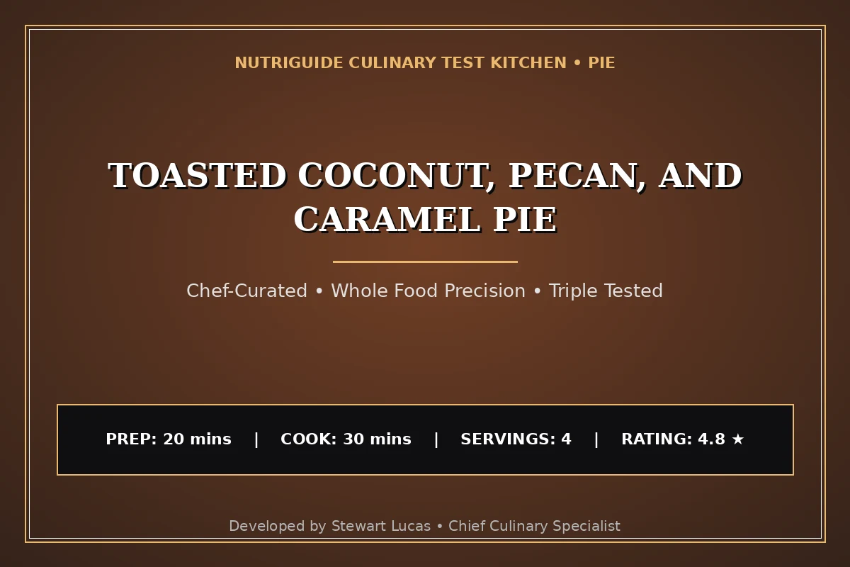 Toasted Coconut, Pecan, And Caramel Pie