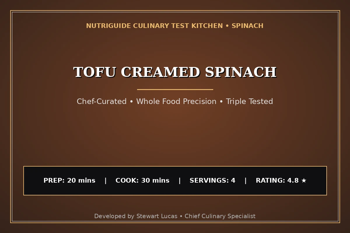 Tofu Creamed Spinach