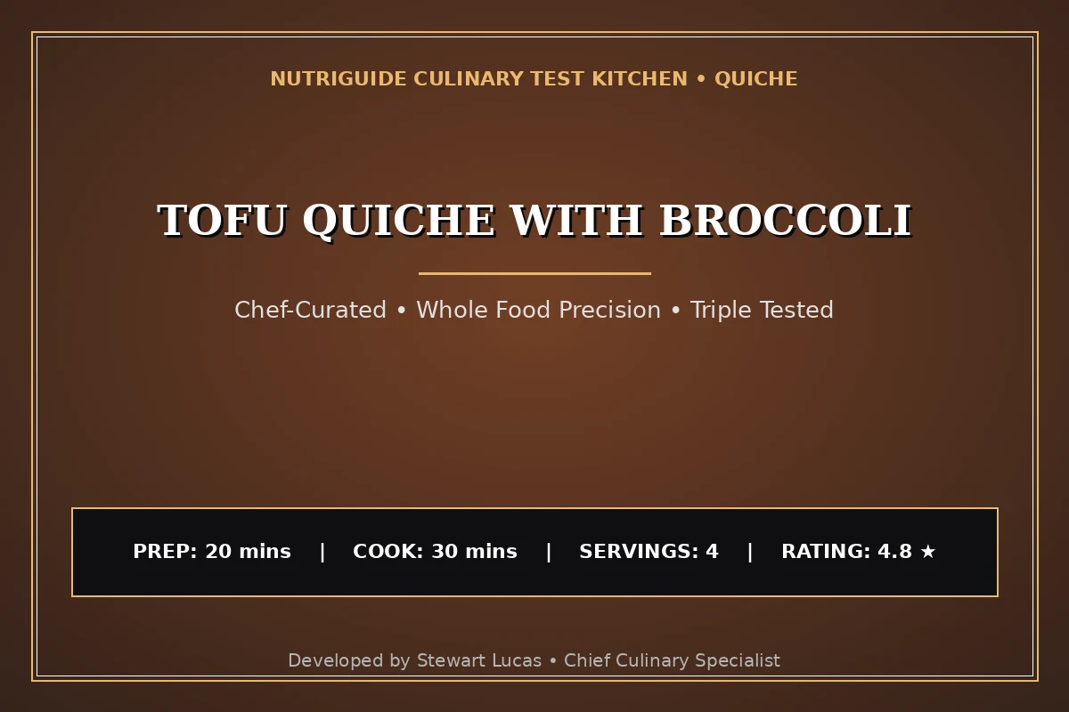 Tofu Quiche With Broccoli