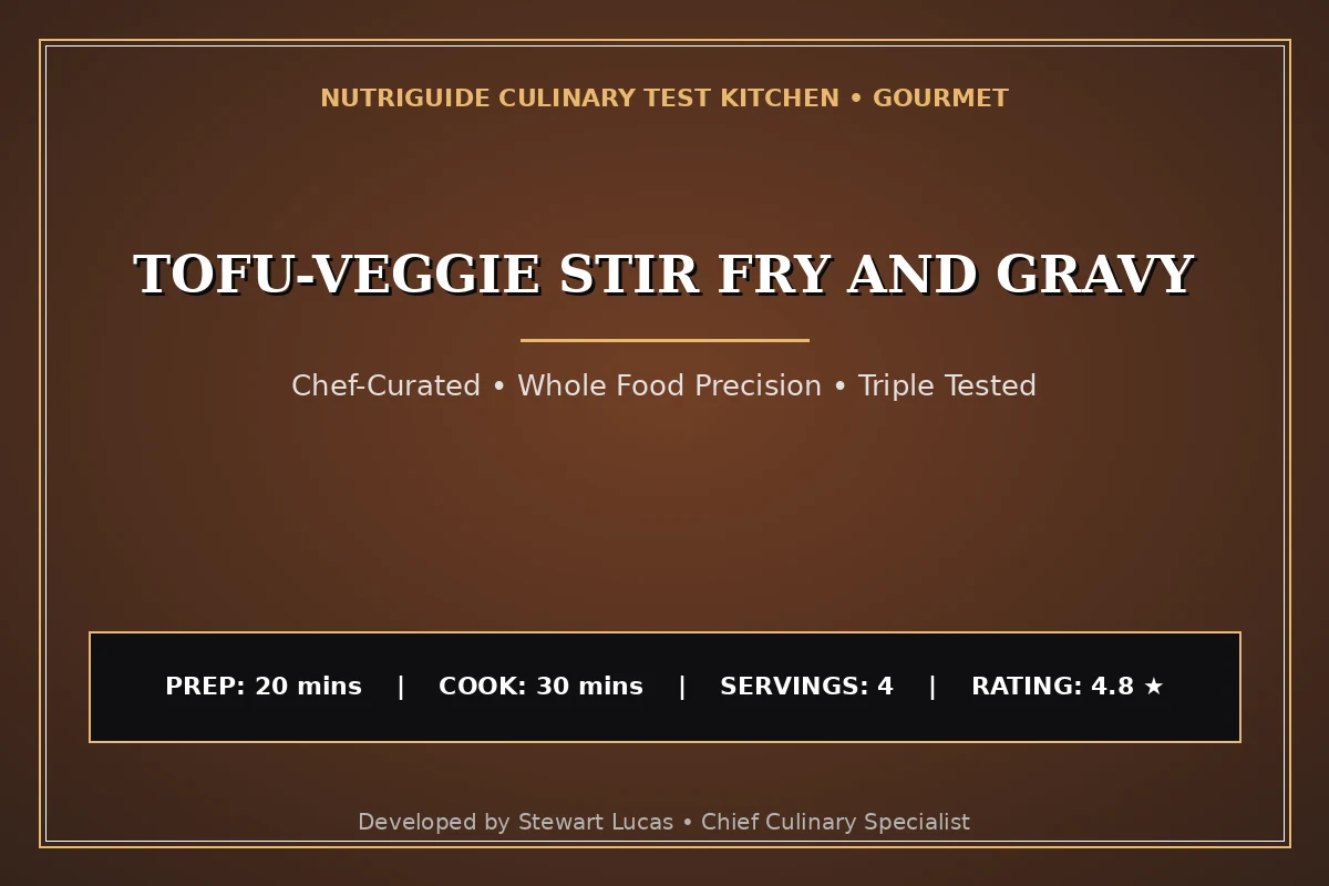 Tofu-Veggie Stir Fry And Gravy