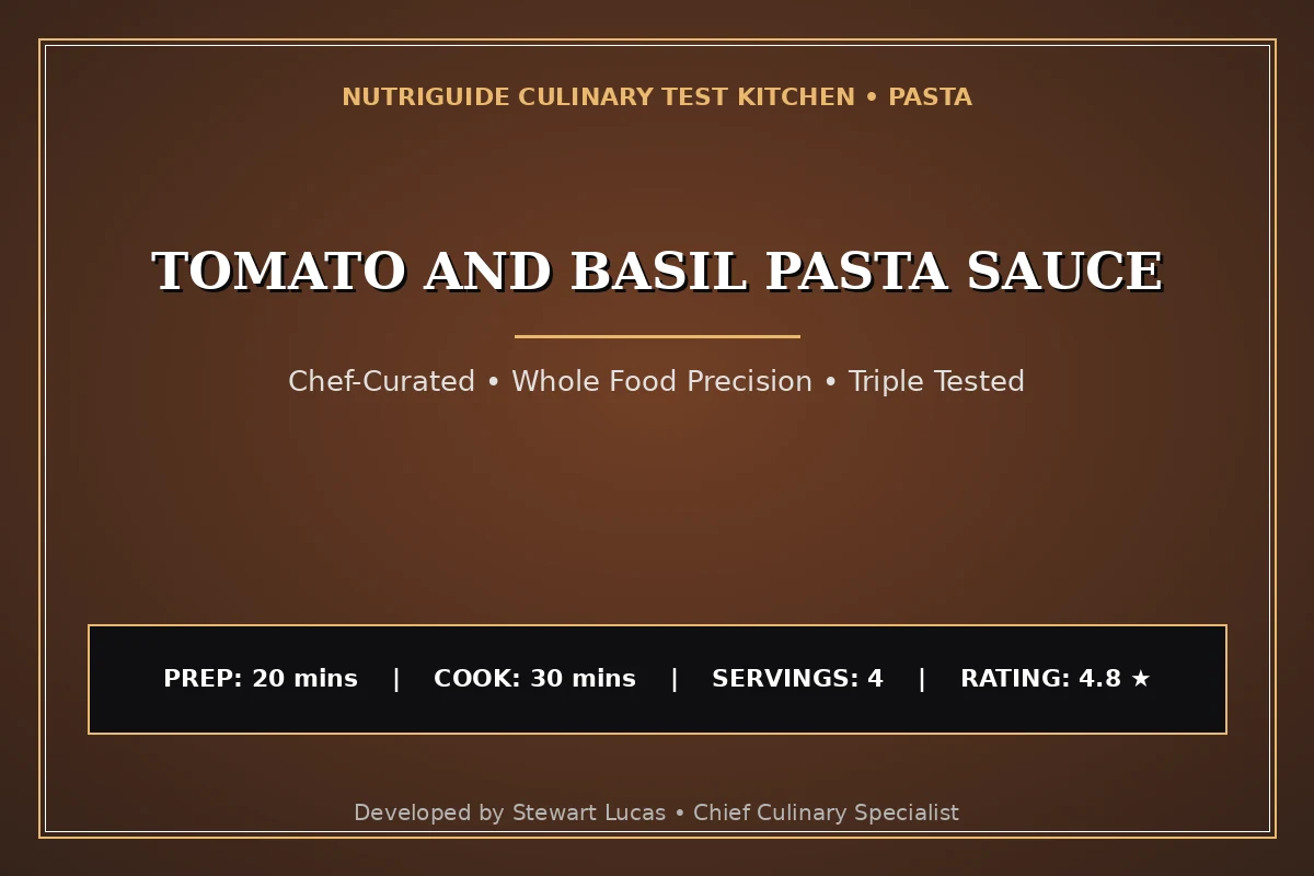 Tomato And Basil Pasta Sauce