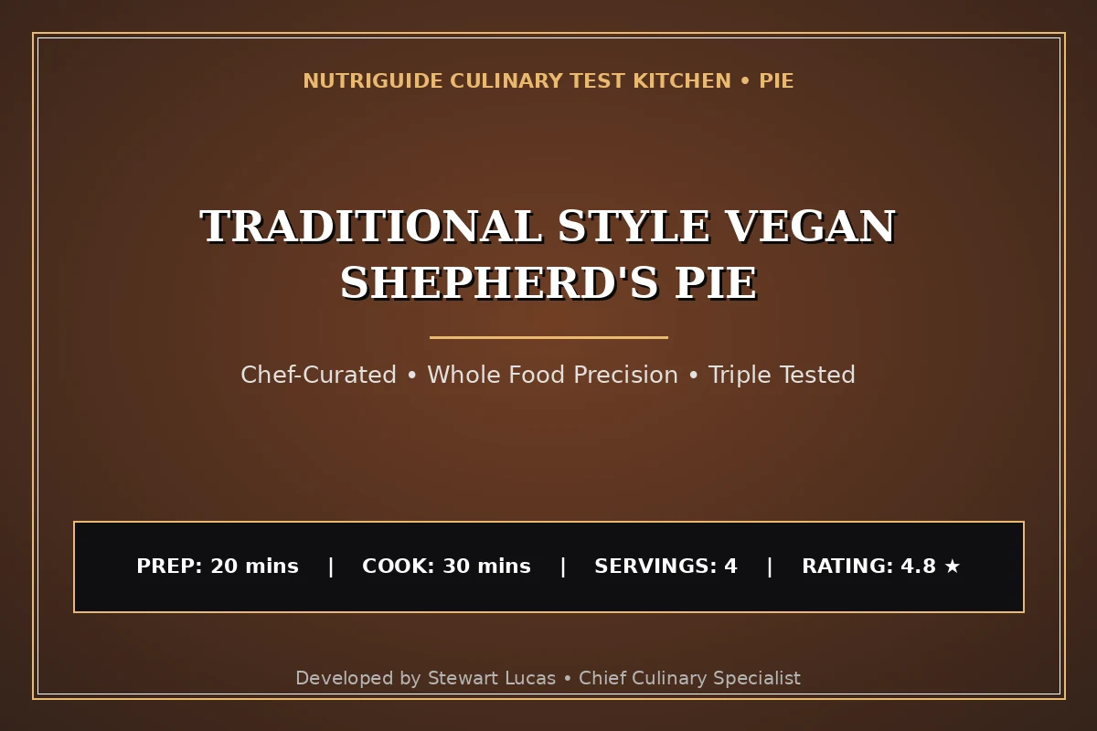 Traditional Style Vegan Shepherd'S Pie
