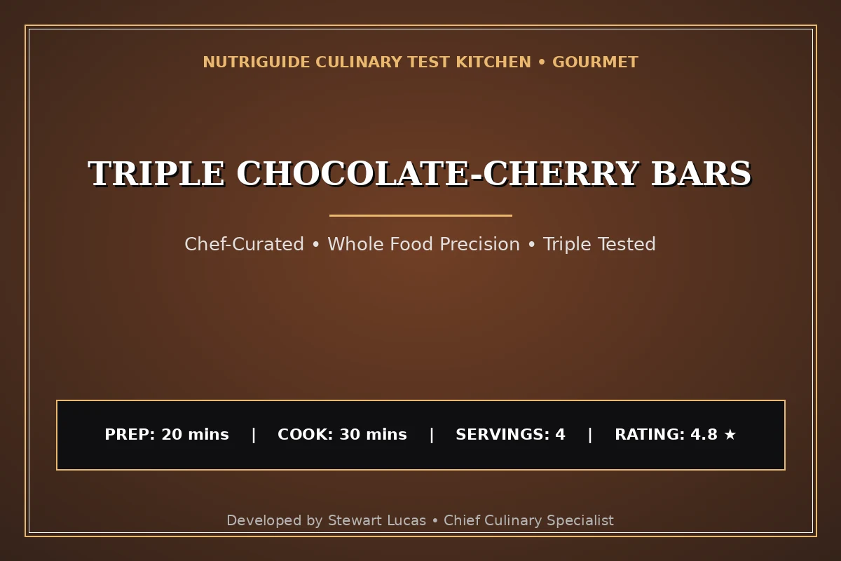 Triple Chocolate-Cherry Bars