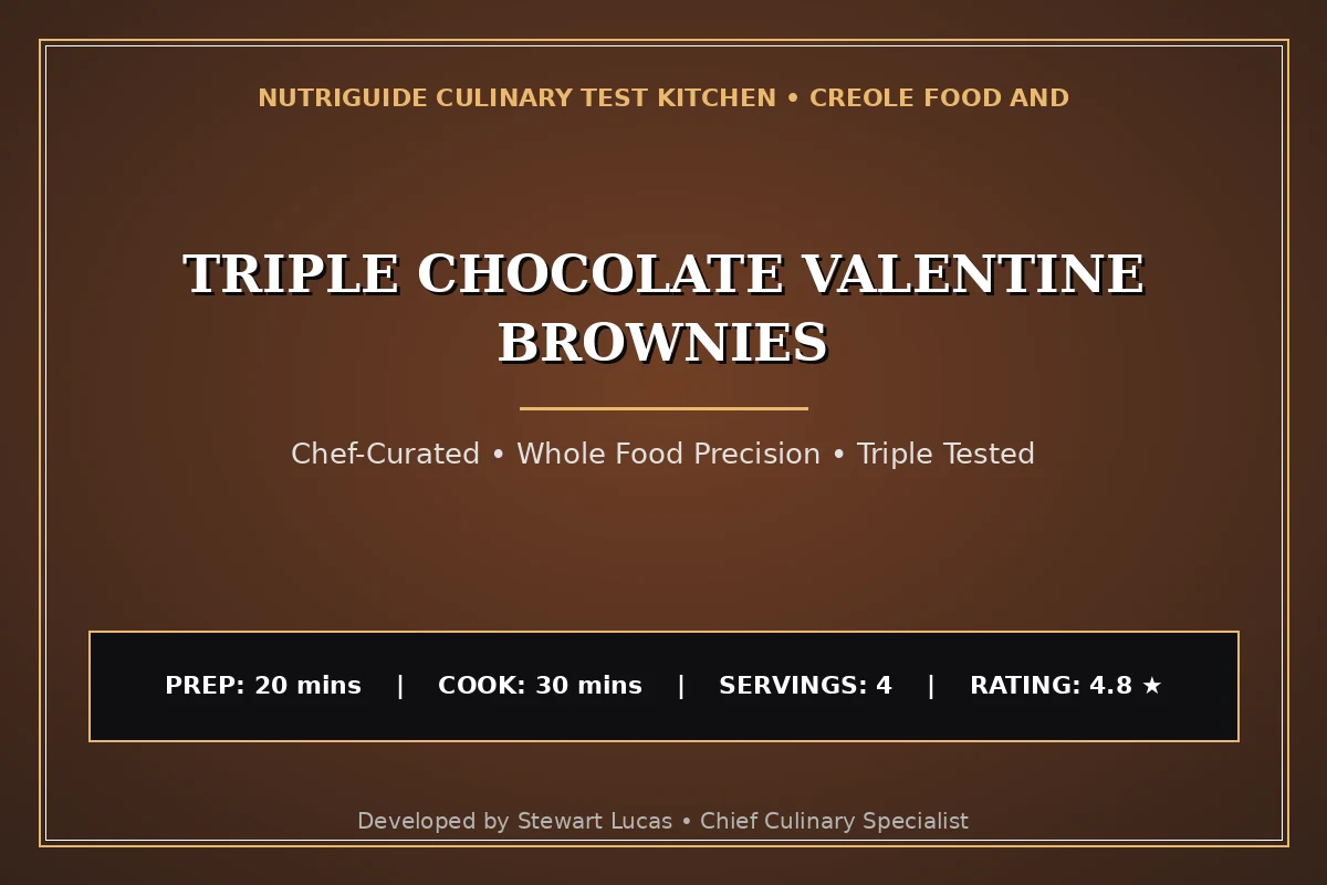 Triple Chocolate Valentine Brownies