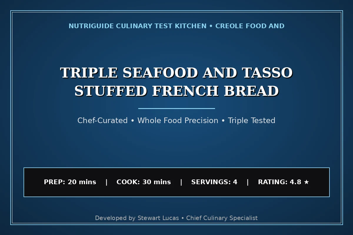 Triple Seafood And Tasso Stuffed French Bread