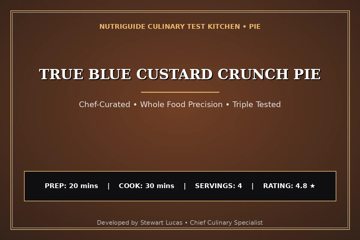 True Blue Custard Crunch Pie
