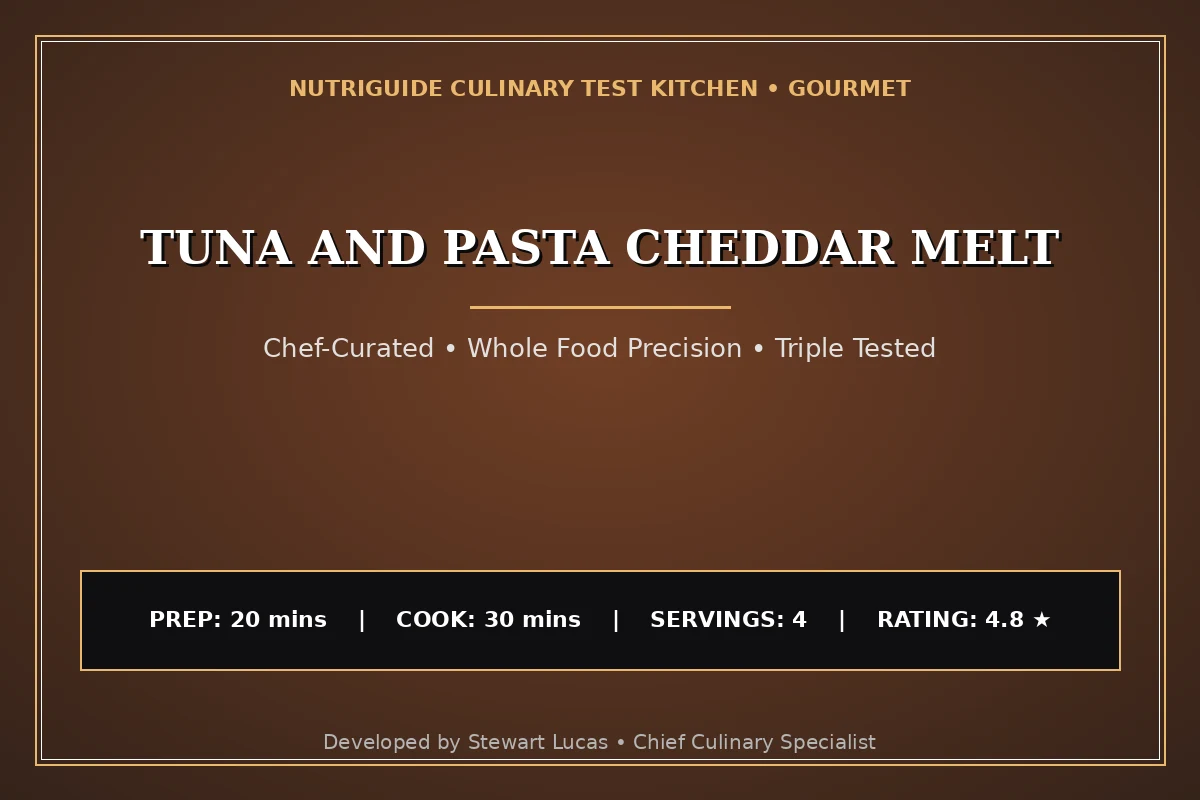Tuna And Pasta Cheddar Melt