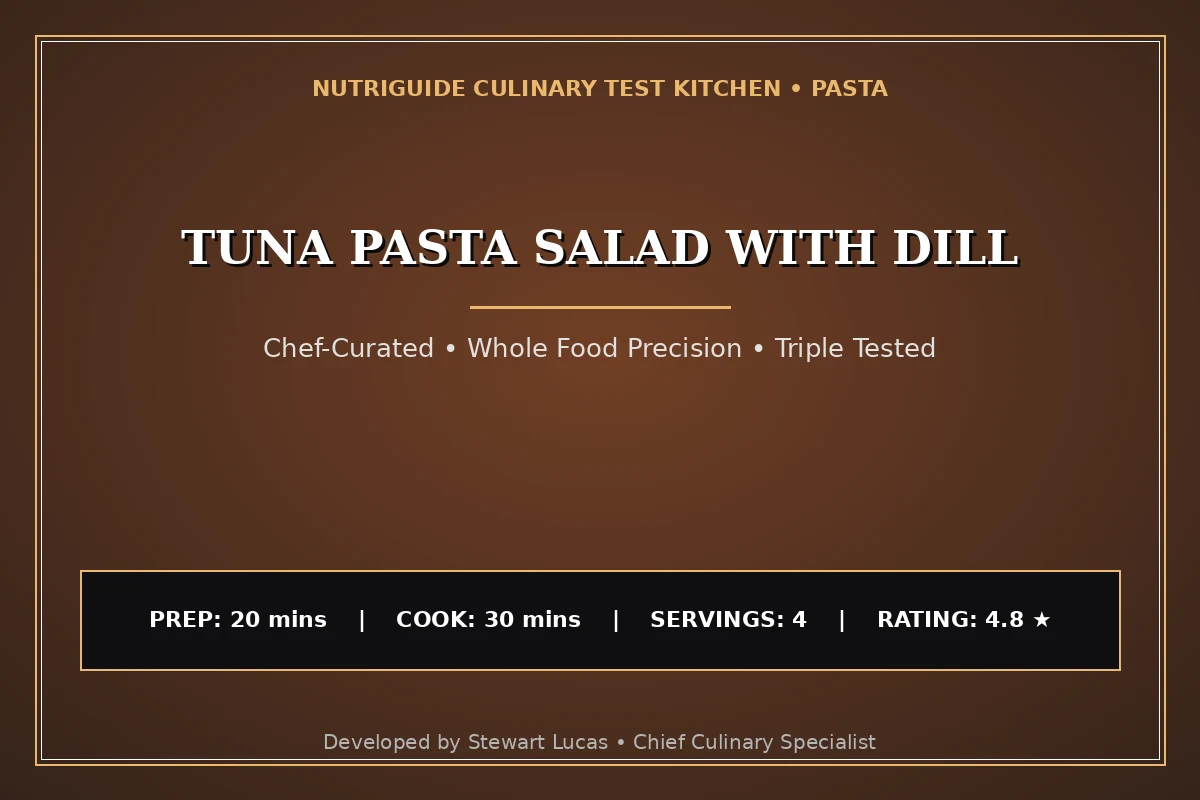 Tuna Pasta Salad With Dill
