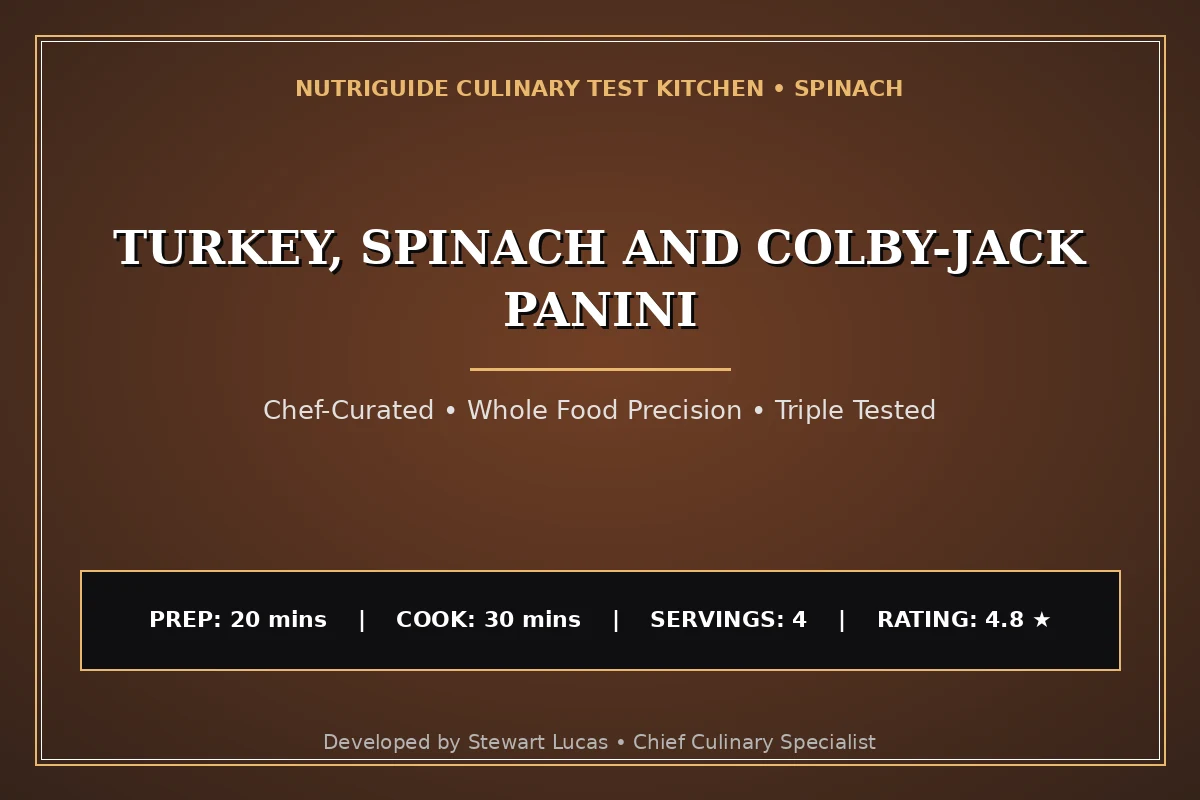 Turkey, Spinach And Colby-Jack Panini