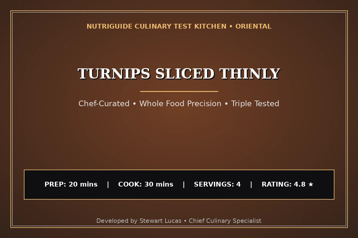 Turnips Sliced Thinly