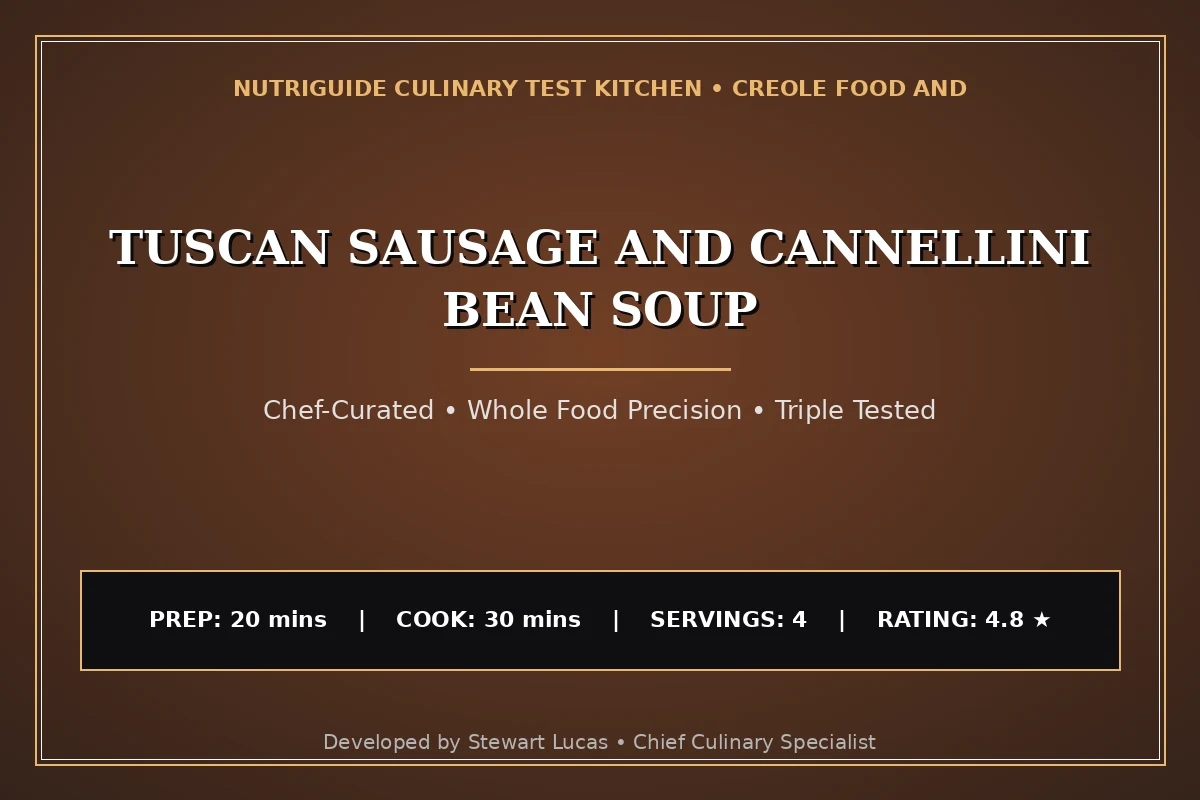 Tuscan Sausage And Cannellini Bean Soup