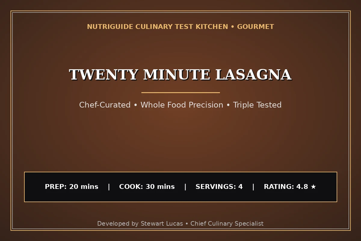 Twenty Minute Lasagna