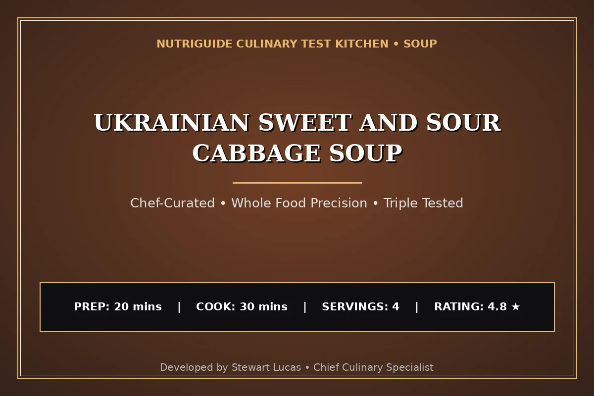 Ukrainian Sweet And Sour Cabbage Soup