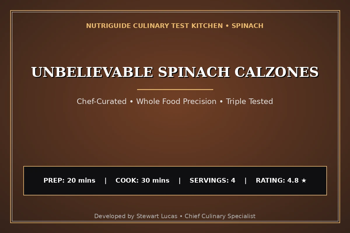 Unbelievable Spinach Calzones