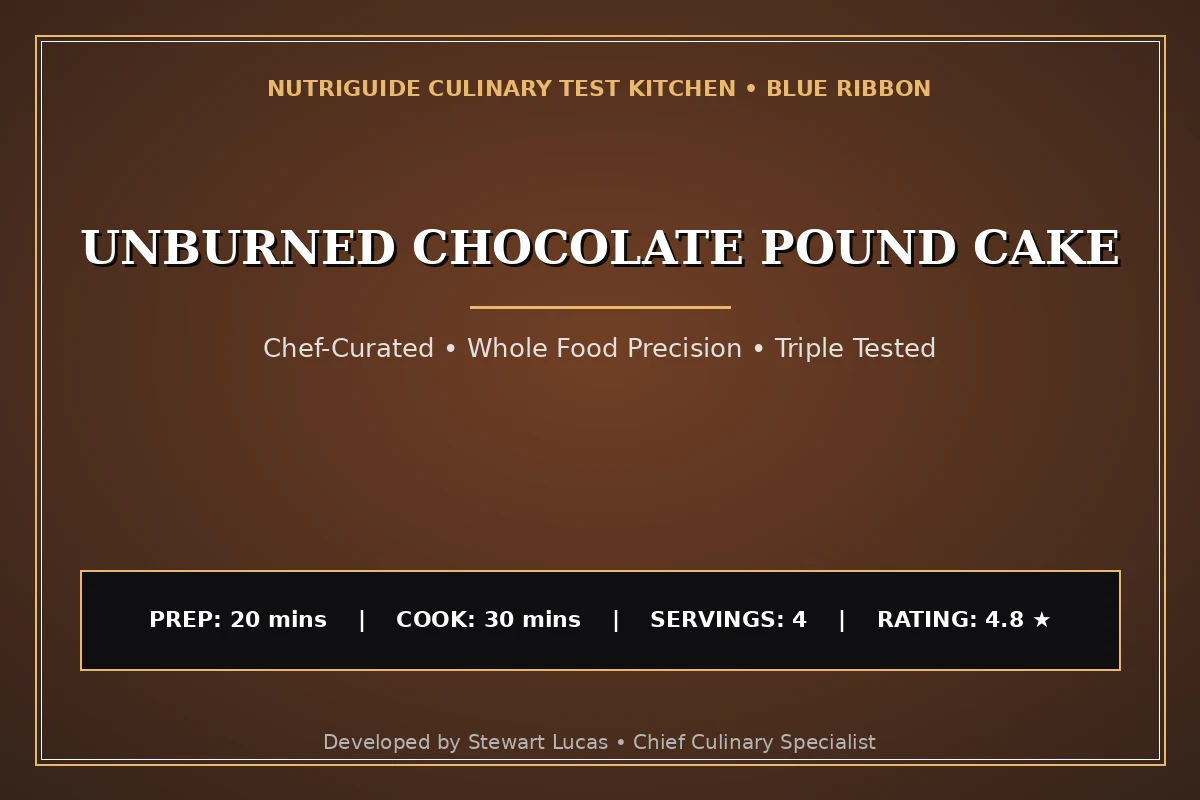 Unburned Chocolate Pound Cake