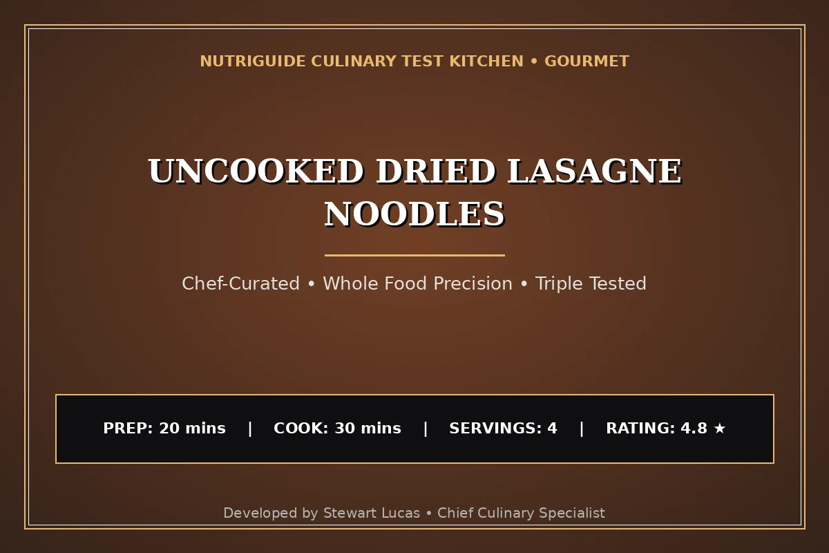 Uncooked Dried Lasagne Noodles